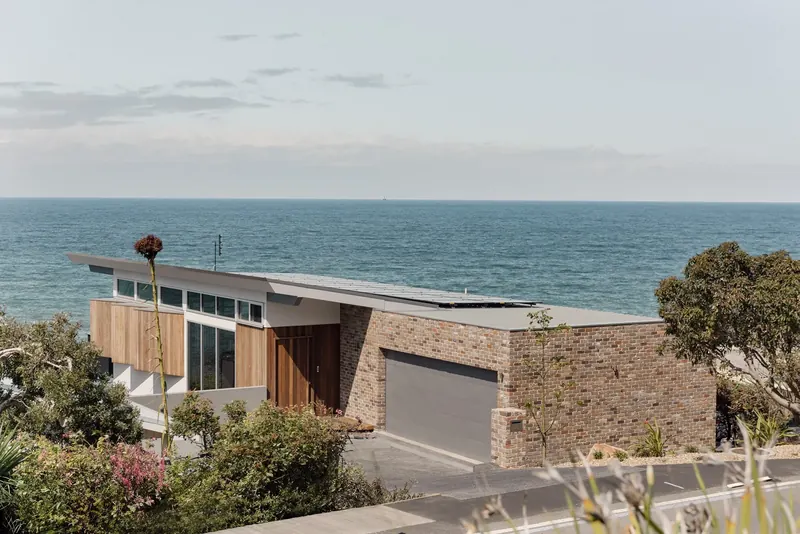 Wombarra Clifftops, a split-level home set into an escarpment block above the Pacific Ocean